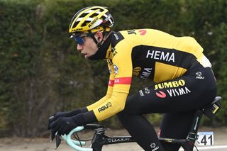 Jumbo-Visma’s Wout van Aert rode to second place at the 2020 Tour of Flanders 