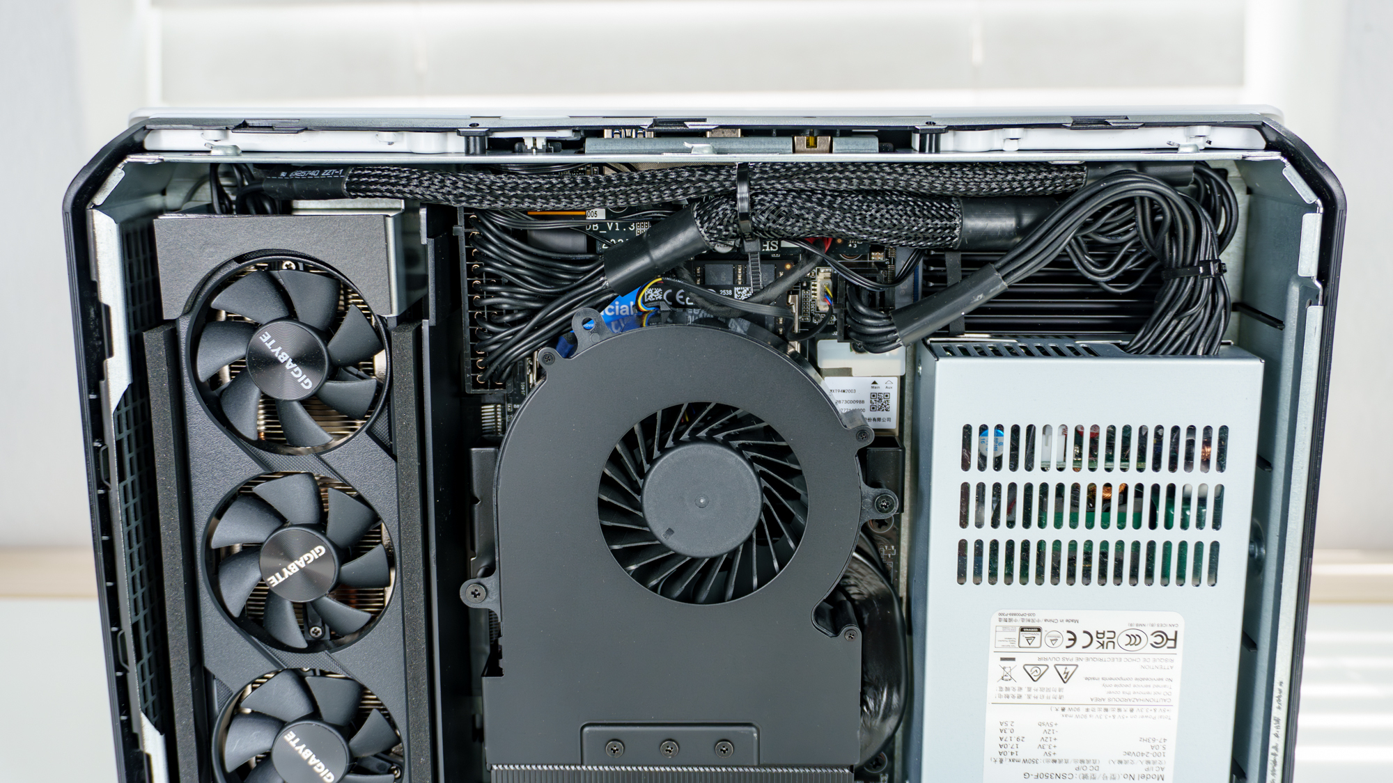 A close up shot of the Minisforum G1 Pro's internals