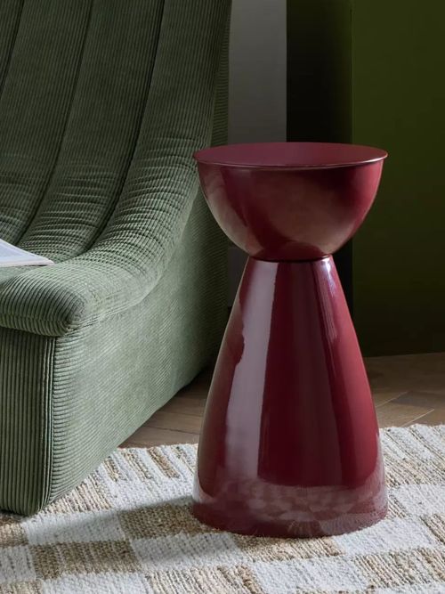 Mel Side Table in Dark Red