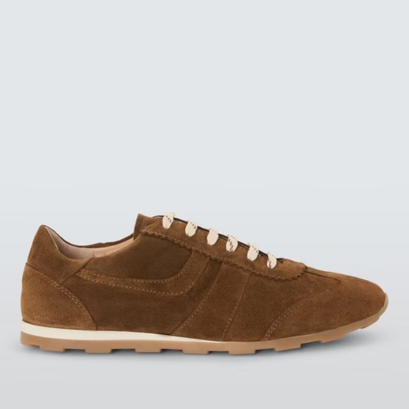 John Lewis , France Suede Sporty Runner Trainers