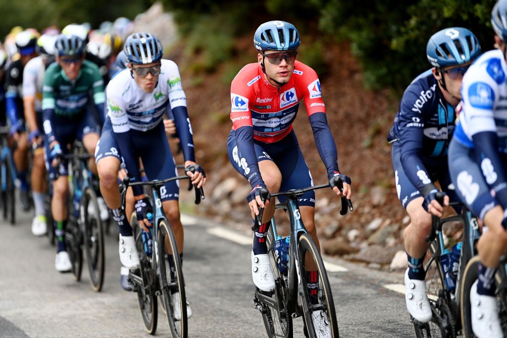 BARCELONA SPAIN AUGUST 27 Max Poole of The United Kingdom and Team DSM firmenich wycompetes during the 78th Tour of Spain 2023 Stage 2 a 1818km stage from Matar to Barcelona UCIWT on August 27 2023 in Barcelona Spain Photo by Tim de WaeleGetty Images