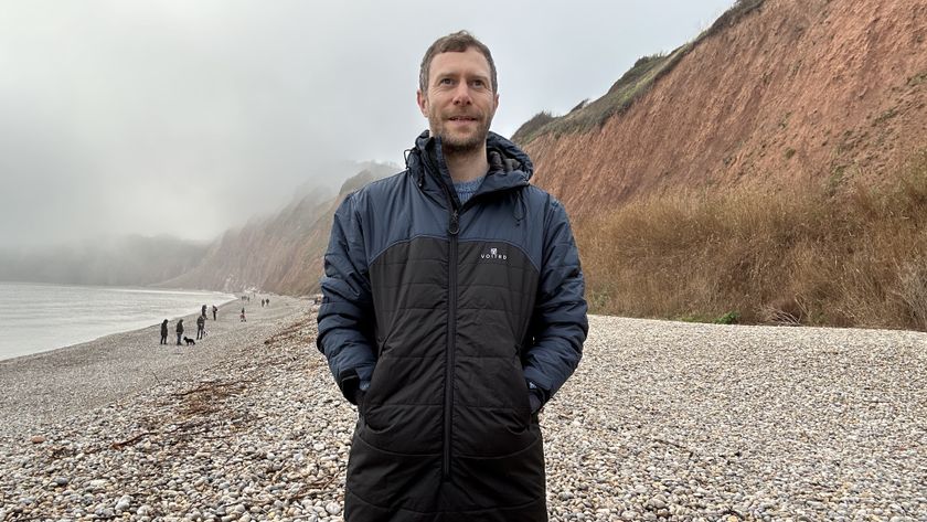 Voited Slumber Jacket at the beach