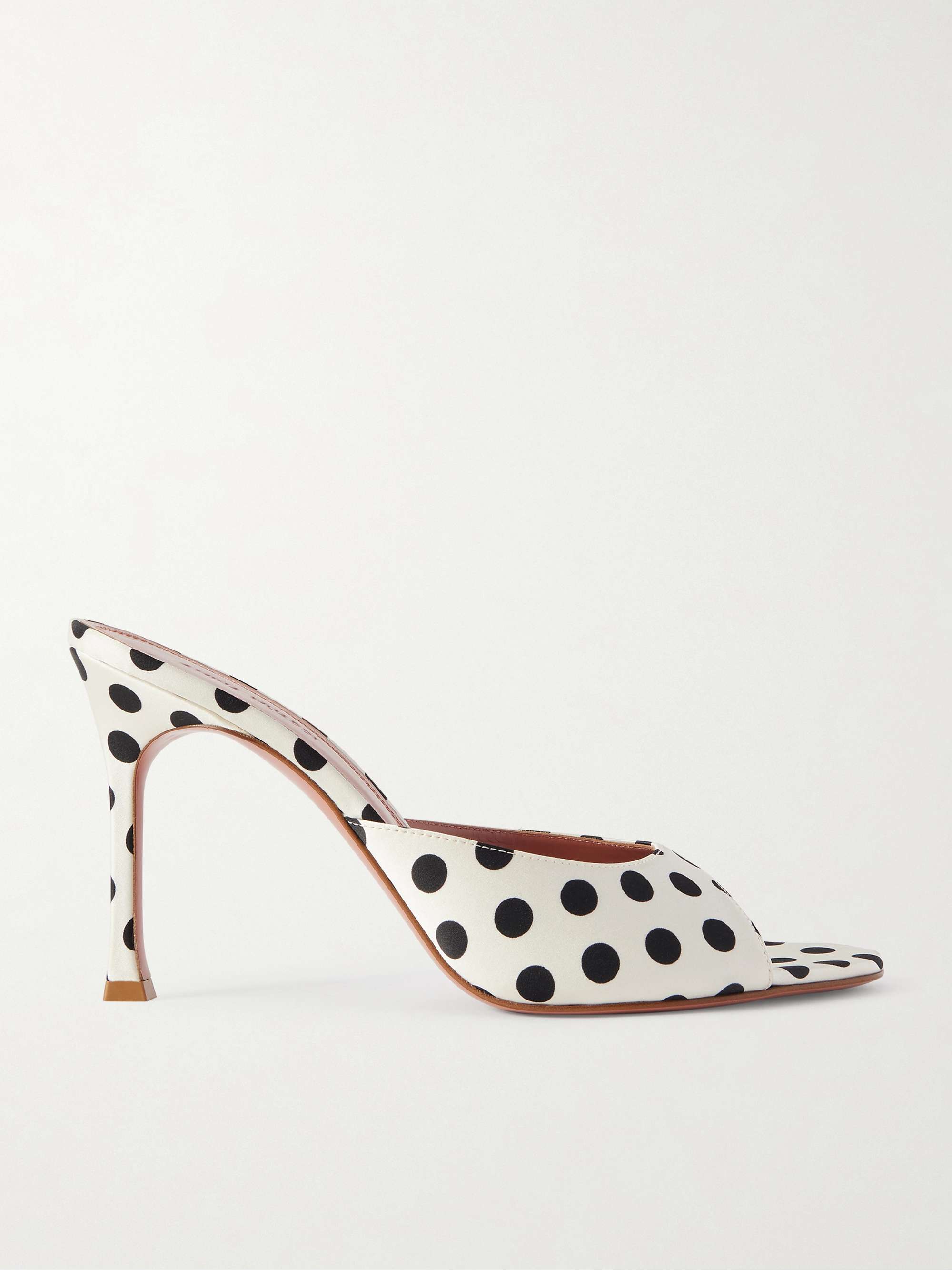 Alexa Polka-Dot Satin Mules