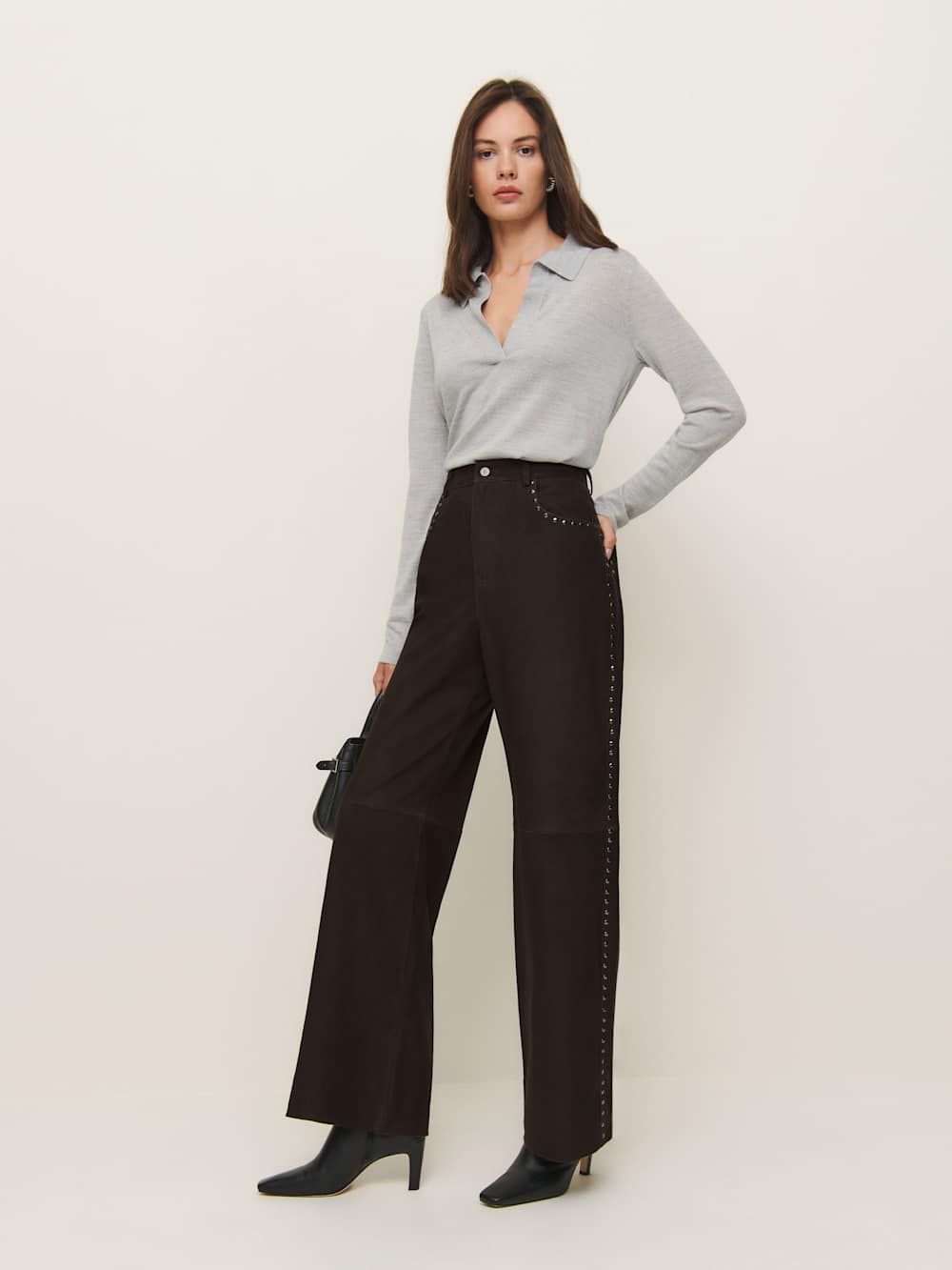 Veda Kennedy Studded Leather Pant