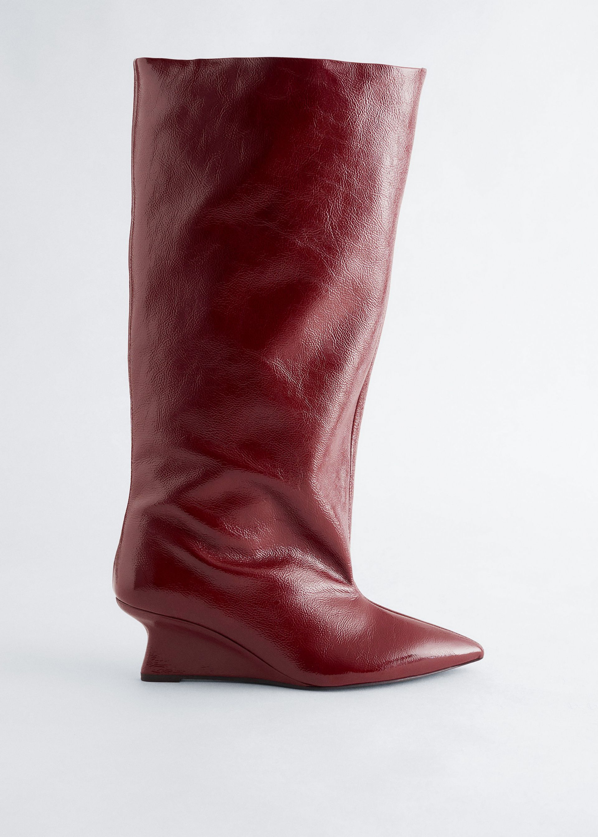 Wedge-Heel Knee-High Boots