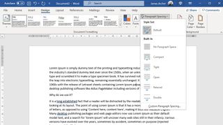 How to change line spacing in Word step 2: Click on a spacing option from the menu
