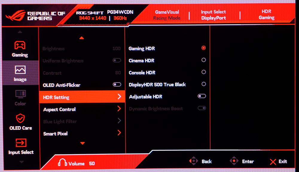 Asus ROG Swift PG34WCDN