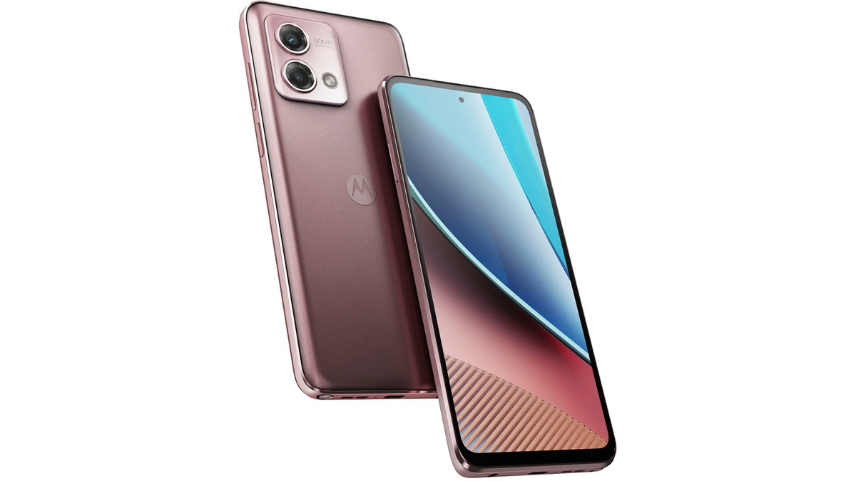 The Motorola Moto G Stylus (2023) leaks in renders showing blue and pink colorways.