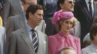 prince charles and diana, princess of wales 1961 1997 at the perth hockey stadium in bentley, perth, western australia, 7th april 1983 diana is wearing a pink suit by donald campbell photo by jayne fincherprincess diana archivegetty images