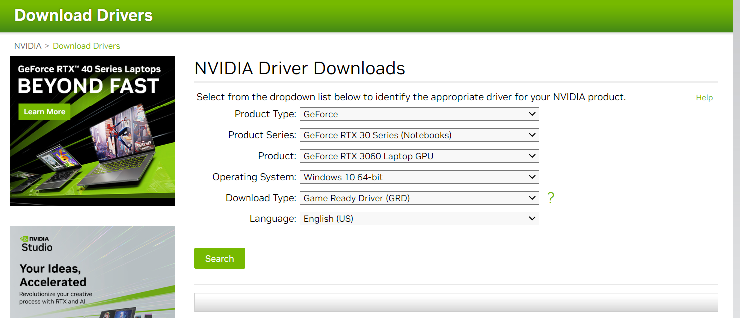 كيفية تحديث برامج تشغيل Nvidia