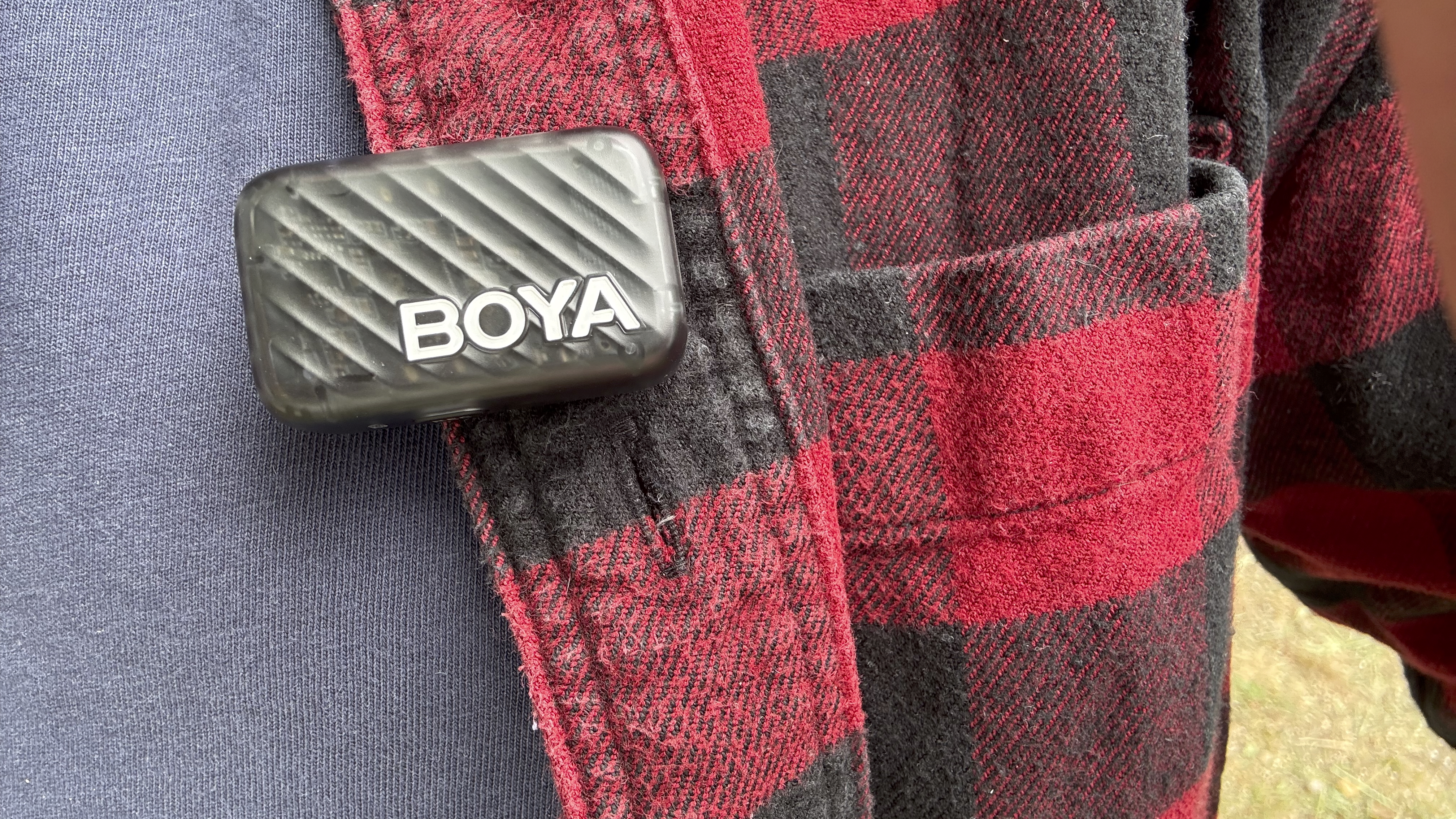 The Boyamic 2’s transmitter has a ridged texture that makes it less slippy to hold than the smooth plastic surface of the original Boymic. One of the many design improvements