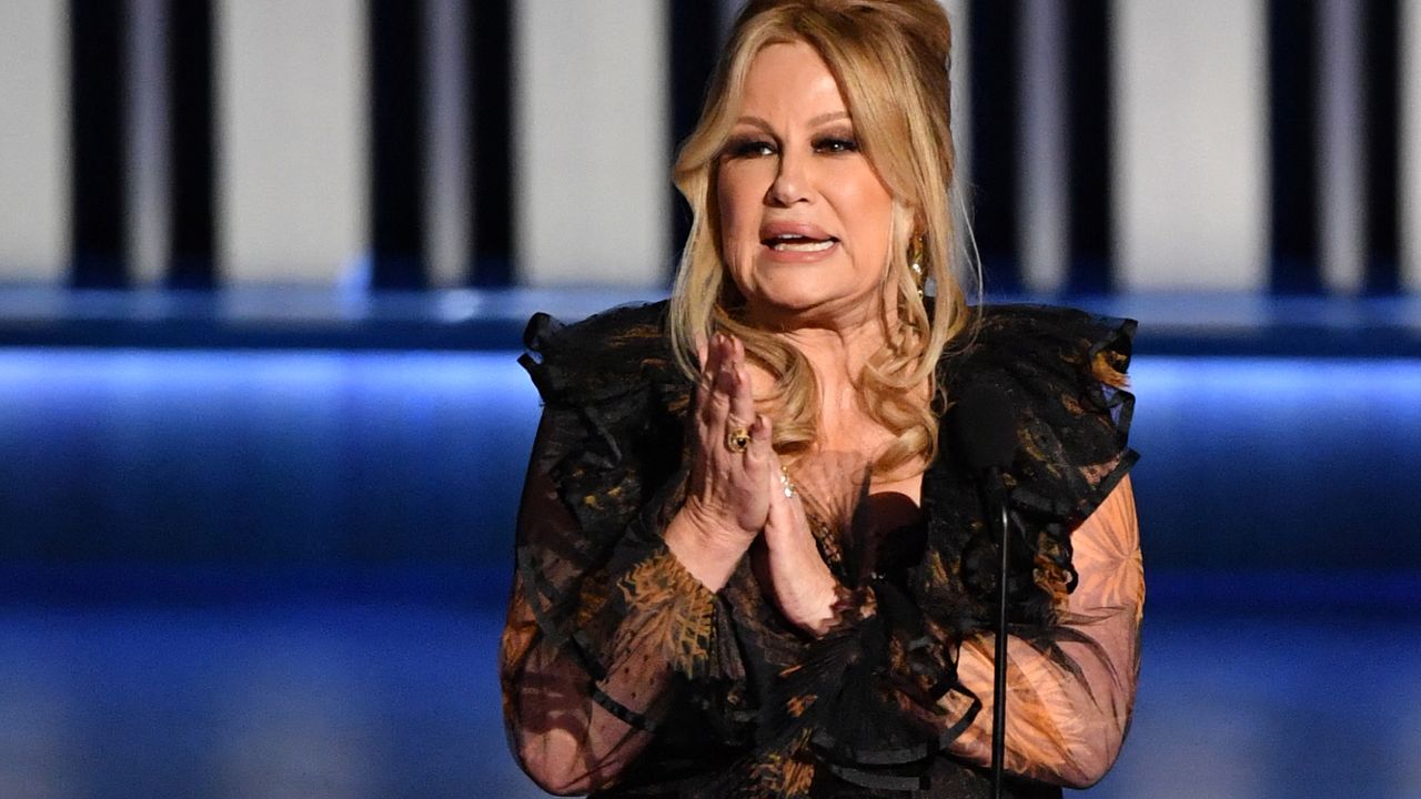 Jennifer Coolidge on stage at the 2024 Emmy Awards