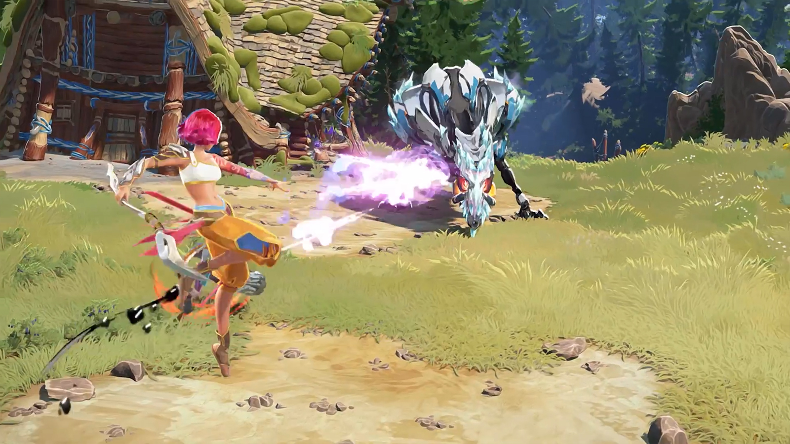 Horizon Hunters Gathering; cartoon characters and monsters