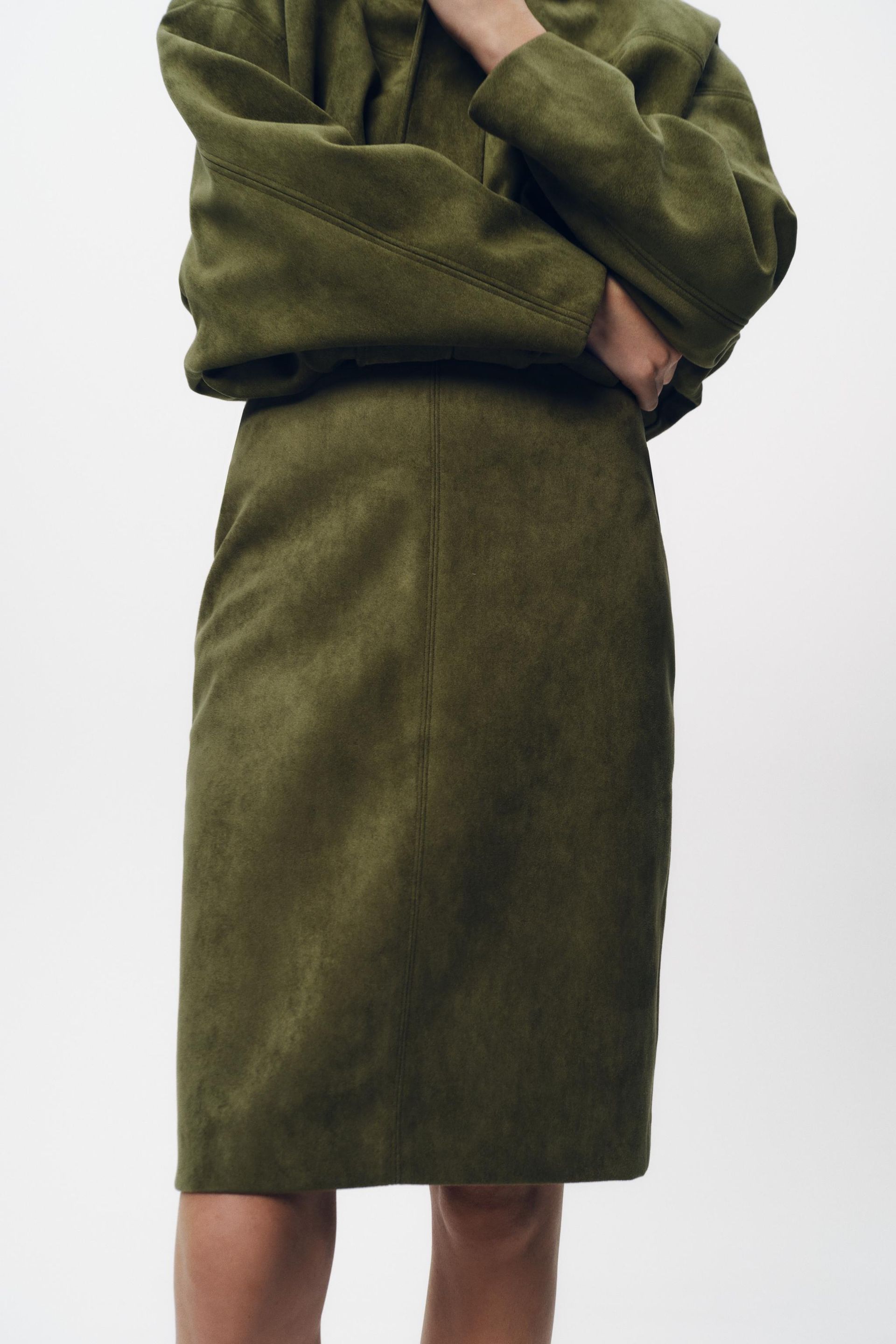 Faux Suede Skirt