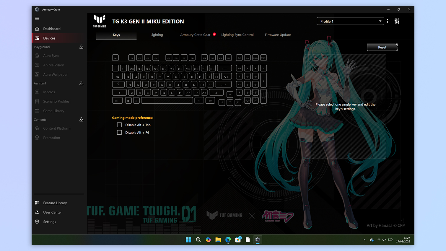 Asus Armoury Crate software screenshots