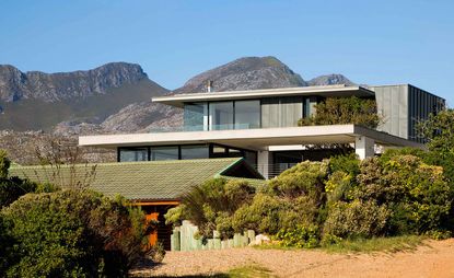 Exterior of a house in the mountains