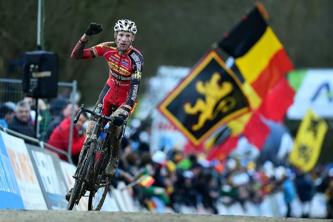 Klaas Vantornaout had plenty of room to celebrate.