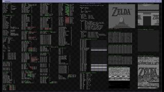 A screen from the simulator showing a Zelda game