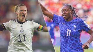 Alexandra Popp of Germany and Kadidiatou Diani of France could both feature in the Germany vs France live stream