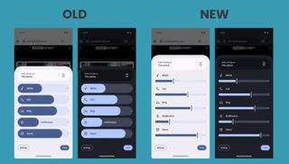 mishaal rahman android 16 volume slider design changes vs android 15