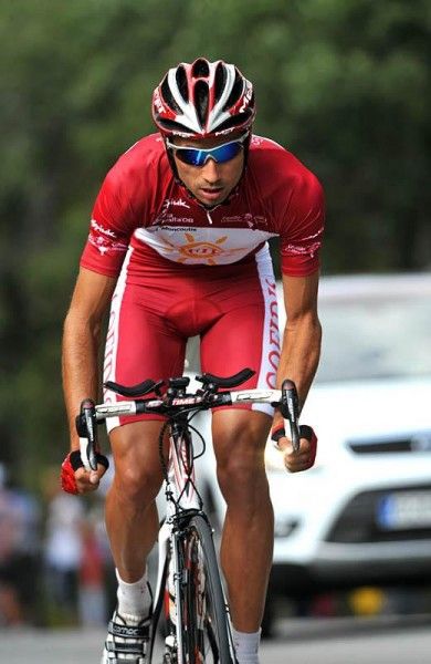 David Moncoutie (Cofidis) in the mountains leader's kit.