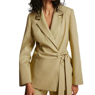 Mint Velvet Green Tie Side Blazer