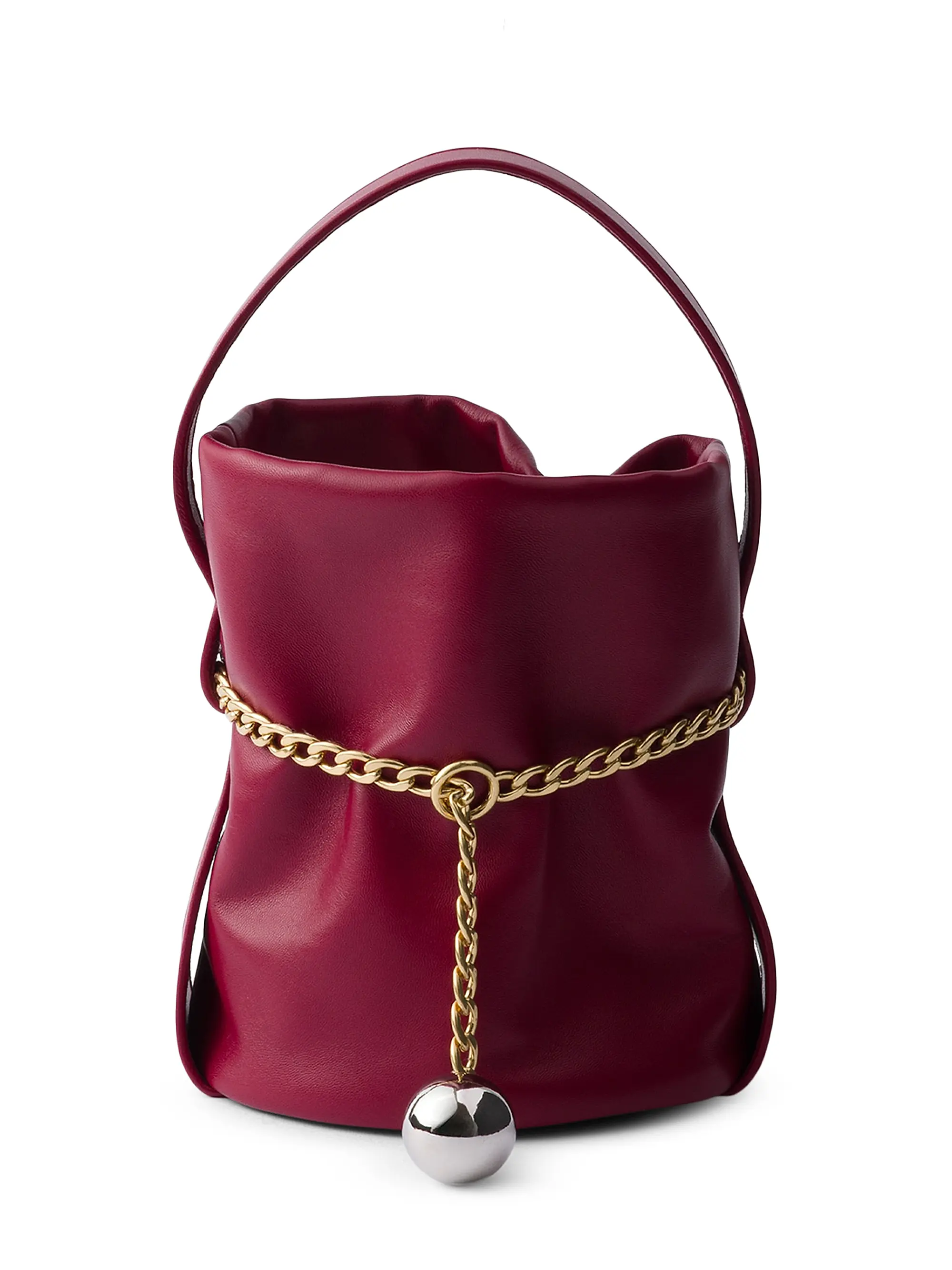 Petit Sac Noir Nappa Leather Mini-Bucket Bag