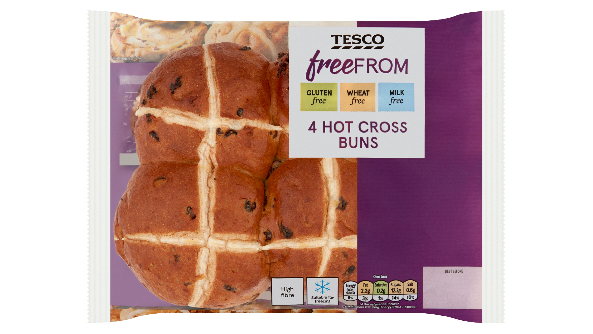 Tesco free from hot cross buns