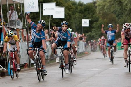 Hilton Clarke (UnitedHealthcare) takes the win with teammate Jake Keough coming in second.