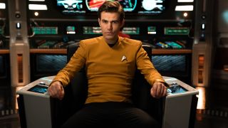 Paul Wesley as James Kirk on Star Trek: Strange New Worlds on Paramount+