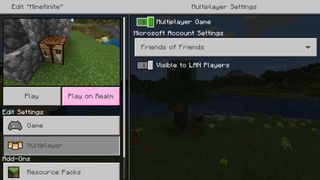Minecraft "Multiplayer" screen