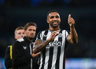 We Are Newcastle United episode 3: Callum Wilson on the pitch giving a thumbs up