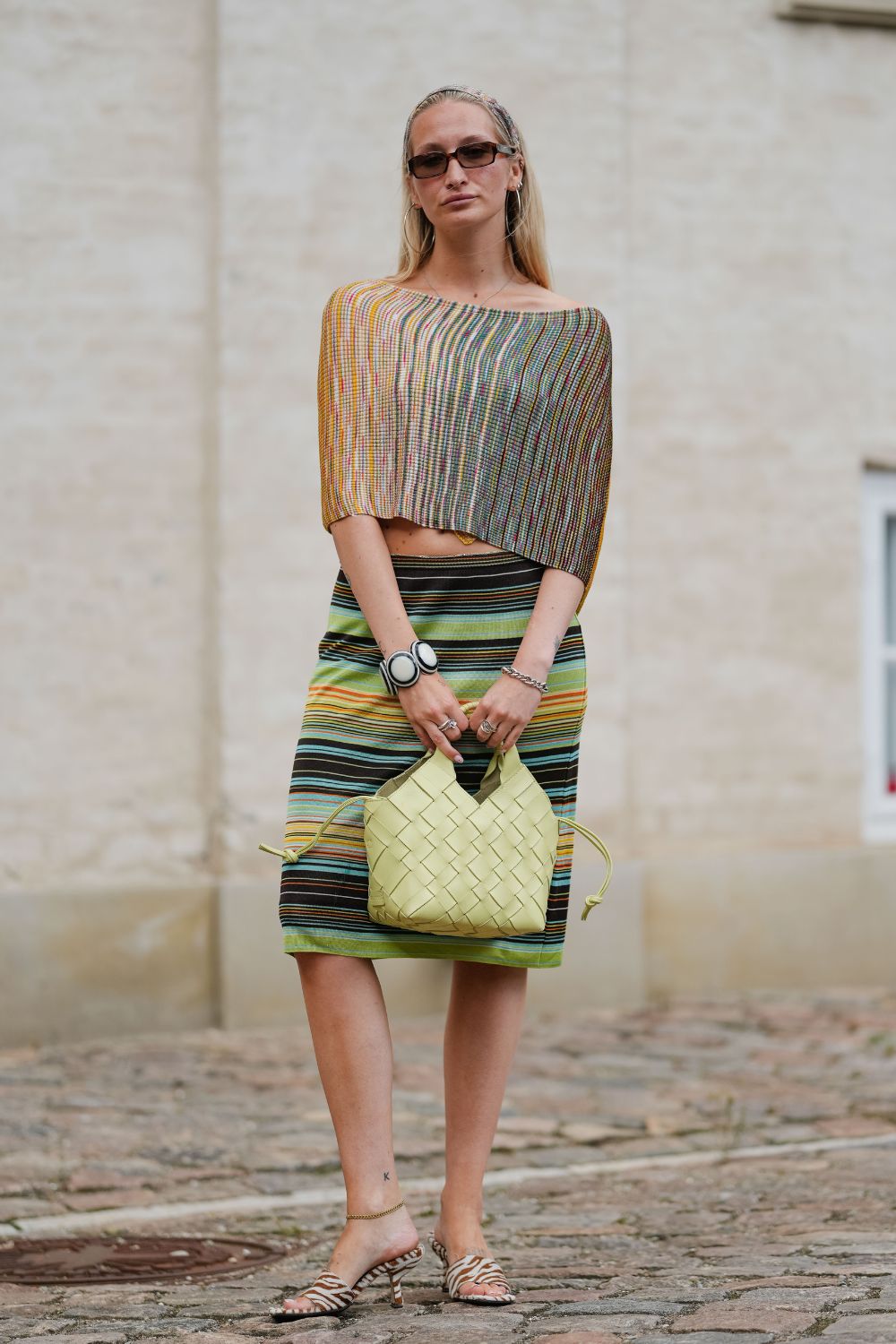 Stripe Trend Copenhagen Fashion Week SS26 Street Styler wearing striped top and midi skirt