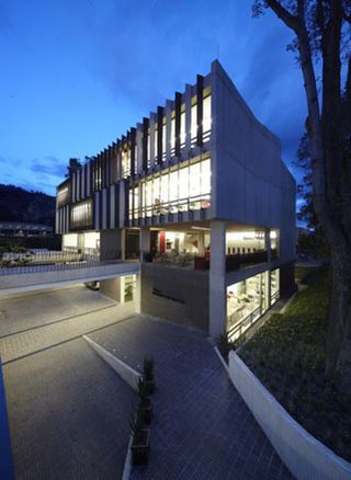 Enrique Low Murtra Building exterior night view