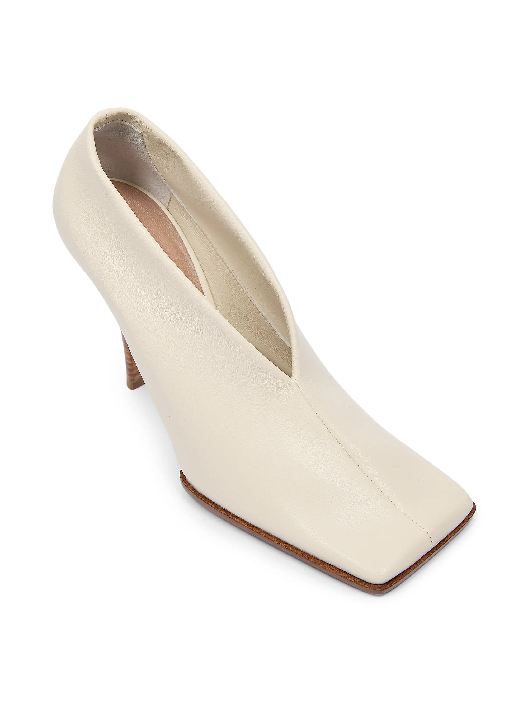 90mm Leather Square-Toe Pumps