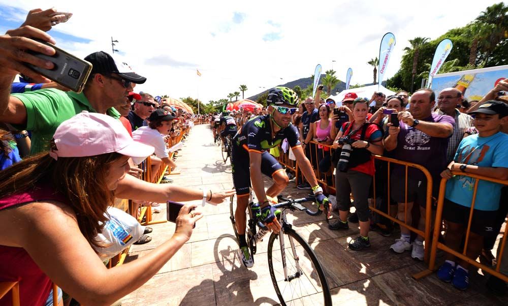 Spanish champion Alejandro Valverde was a popular rider