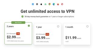 AdGuard VPN pricing screenshot