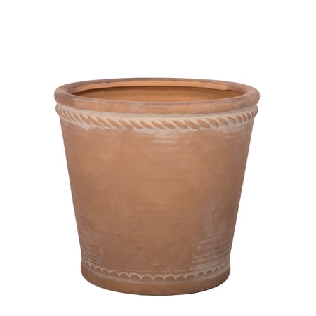 Paisley Terracotta Round Pot