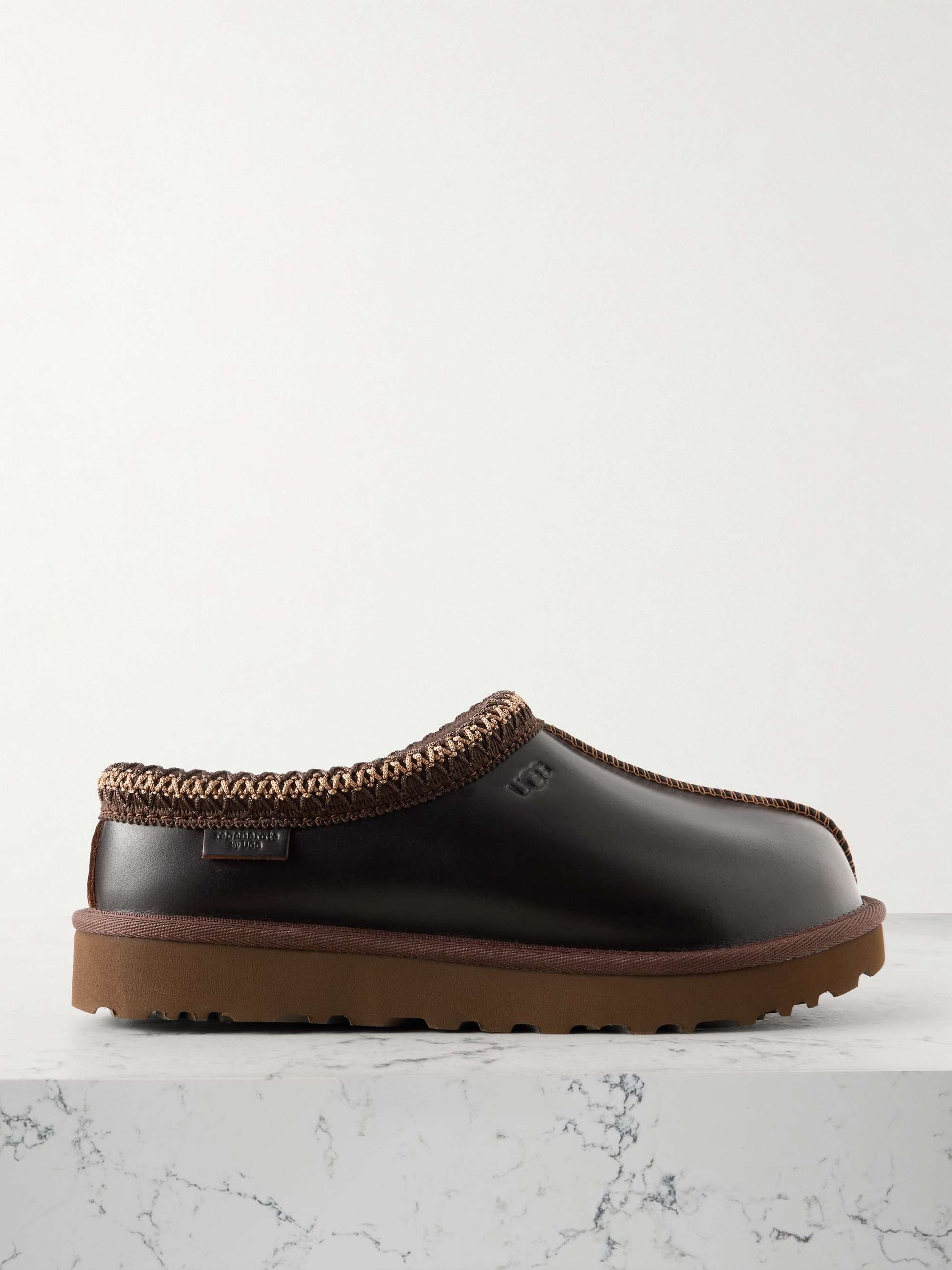 Tasman Regen Embroidered Leather Slippers