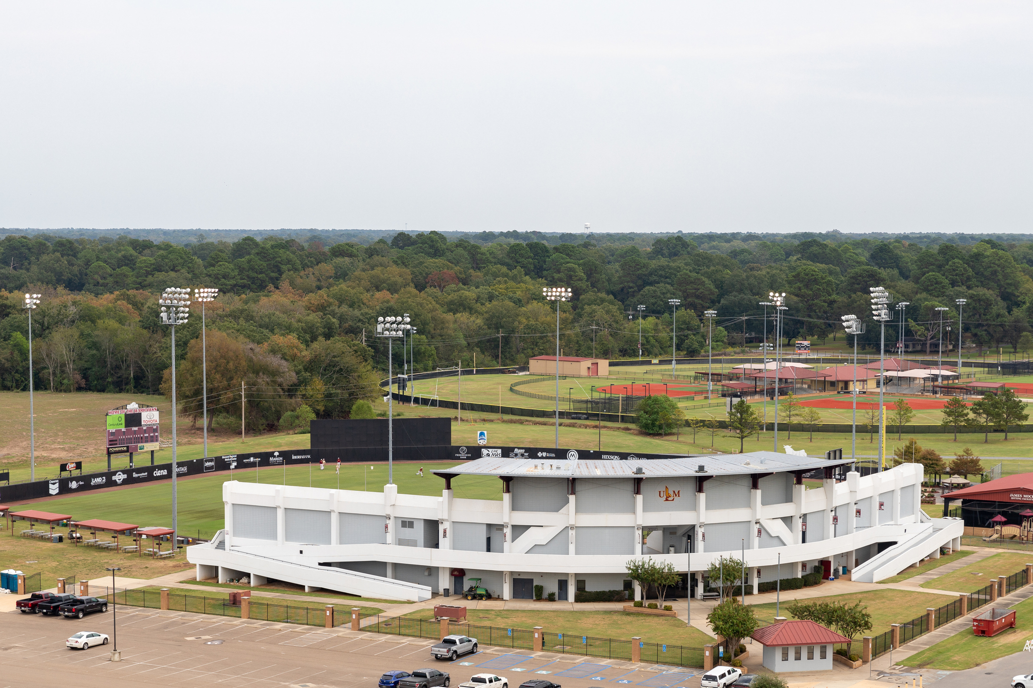 Monroe, LA, USA - October 5, 2019: Baseball Stadium on UL-Mornoe campus