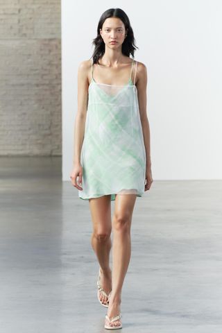 Organza Check Dress