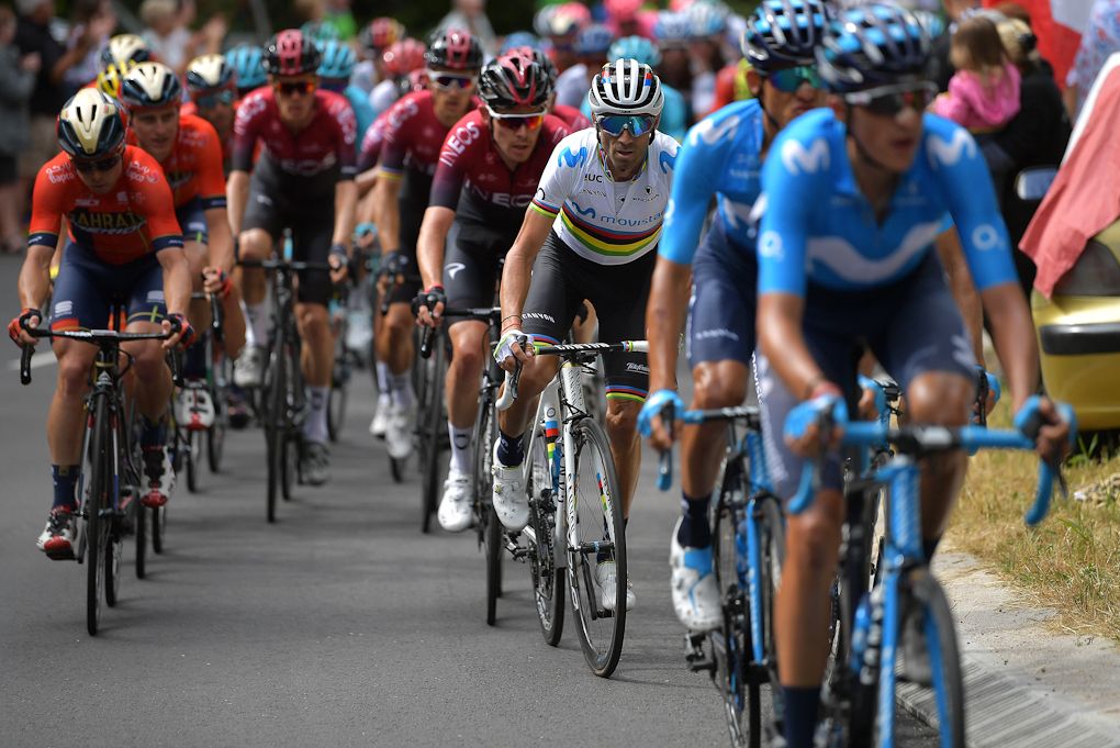 Movistar works to set up Mikel Landa on the final climb of stage 6 at the Tour de France