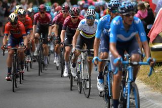 Movistar works to set up Mikel Landa on the final climb of stage 6 at the Tour de France
