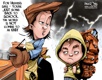 Editorial cartoon Back to School El Nino