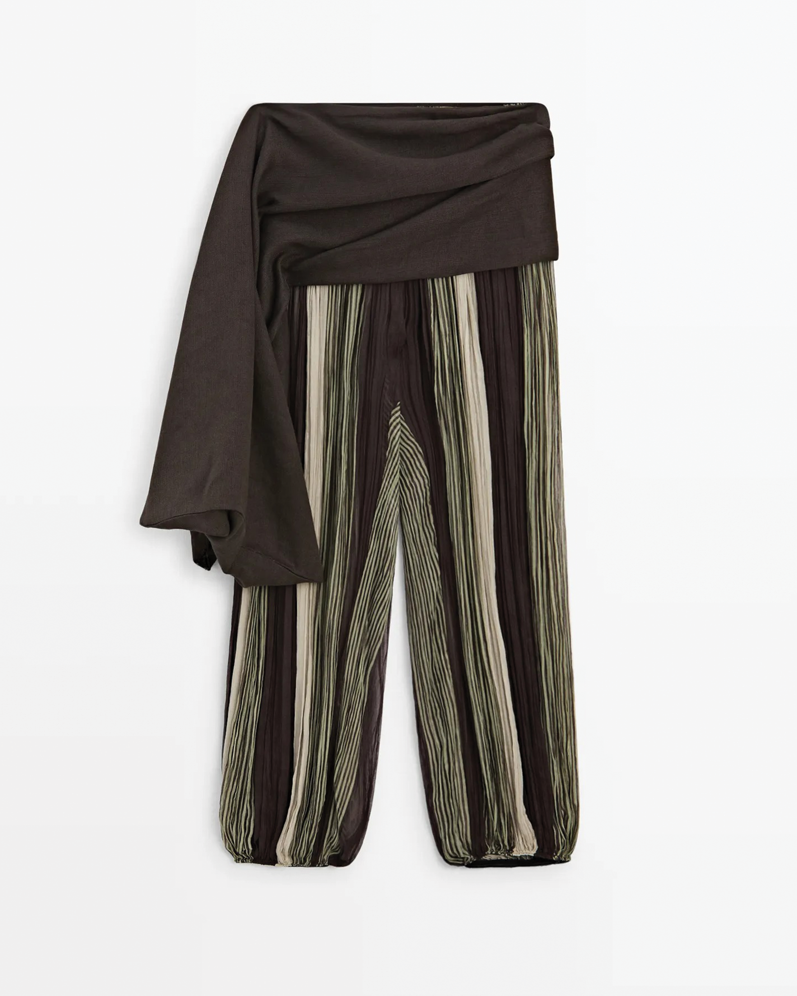 Massimo Dutti, Striped Flowing Pants