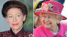 A composite of a picture of Princess Margaret in 1990 and a picture of Queen Elizabeth in 2016