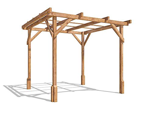 Dunster House Wooden Pergola 2 X 2 Metres Garden Plant Frame Kit Utopia