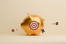 Financial Planning and pensions Piggy bank concept