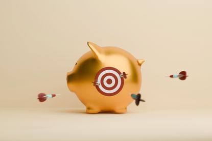 Financial Planning and pensions Piggy bank concept