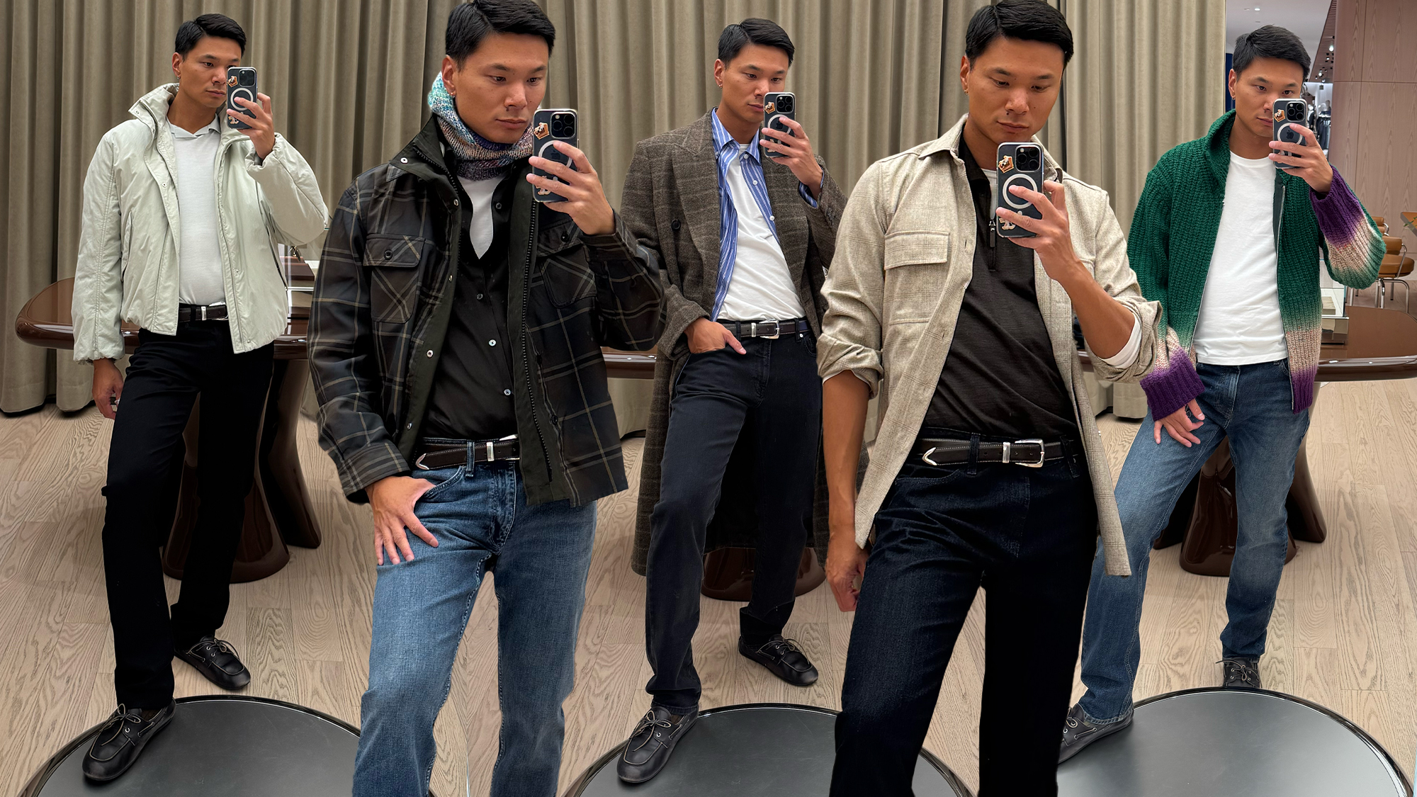 Joseph Tang Who What Wear Editors in Residence Fall Denim Outfits For Men